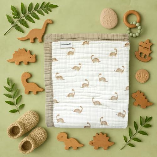 Organic Cotton Muslin Baby Blanket for Boys and Girls