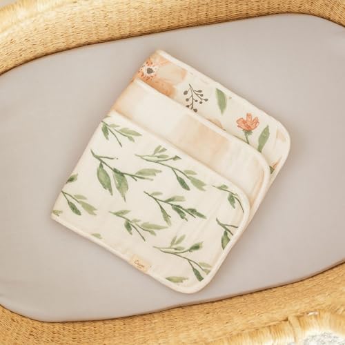 Crane Baby Muslin Burp Cloths, Nautical Theme Whale Design, Baby Boy Essentials, Cotton, Set of 3, 7" x 20" Blue Burp Cloth Set