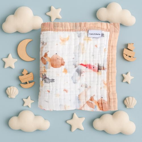Organic Cotton Muslin Baby Blanket for Boys and Girls