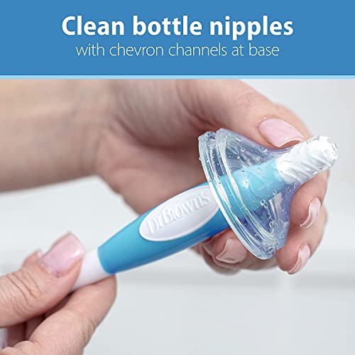 Dr. Brown's Natural Flow Anti-Colic Options+ Narrow Glass Baby Bottle Starter Set with Silicone Bottle Sleeves, Brush & Soft 100% Silicone HappyPaci Pacifier for Newborns, 0m+