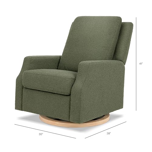 Namesake Crewe Glider Recliner Nursery Chair - GREENGUARD Gold & Certi-PUR US Certified, Ultra Cozy 360° Swivel Rocker Recliner