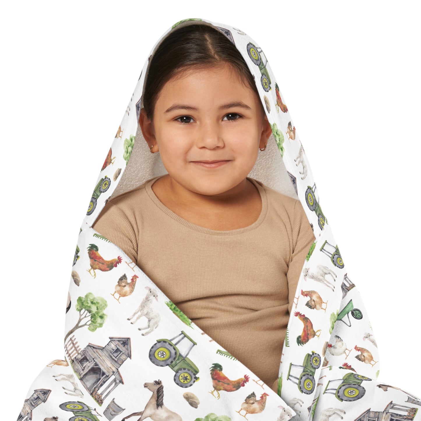 Child Hooded Towel - Farm Life