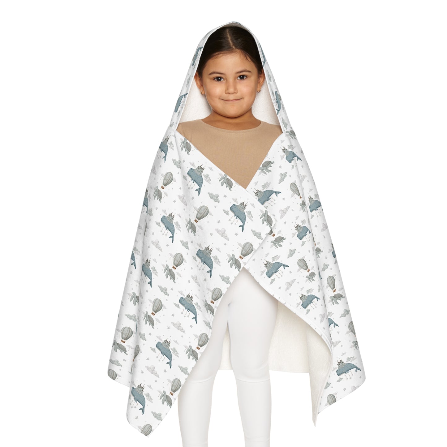 Child Hooded Towel - Whale Turtles