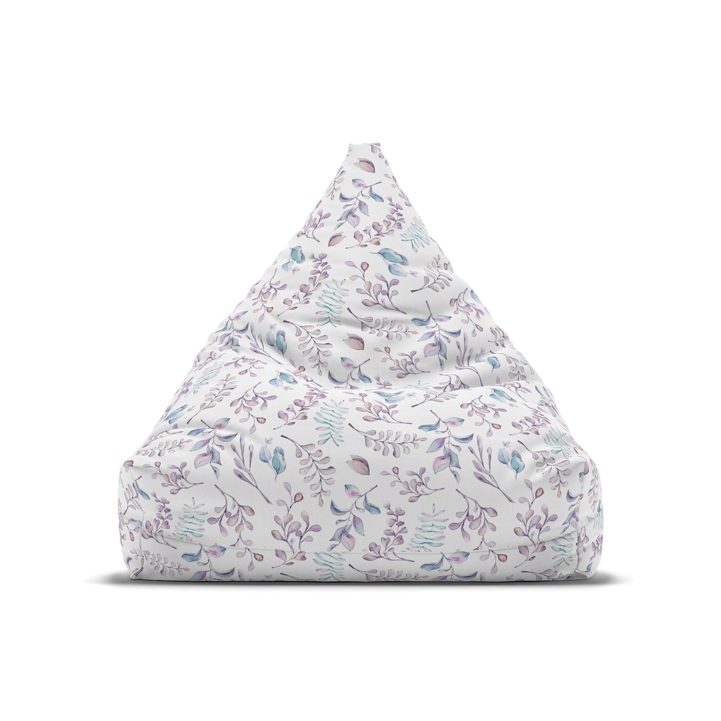Elegant Lavender Floral Bean Bag Chair Cover