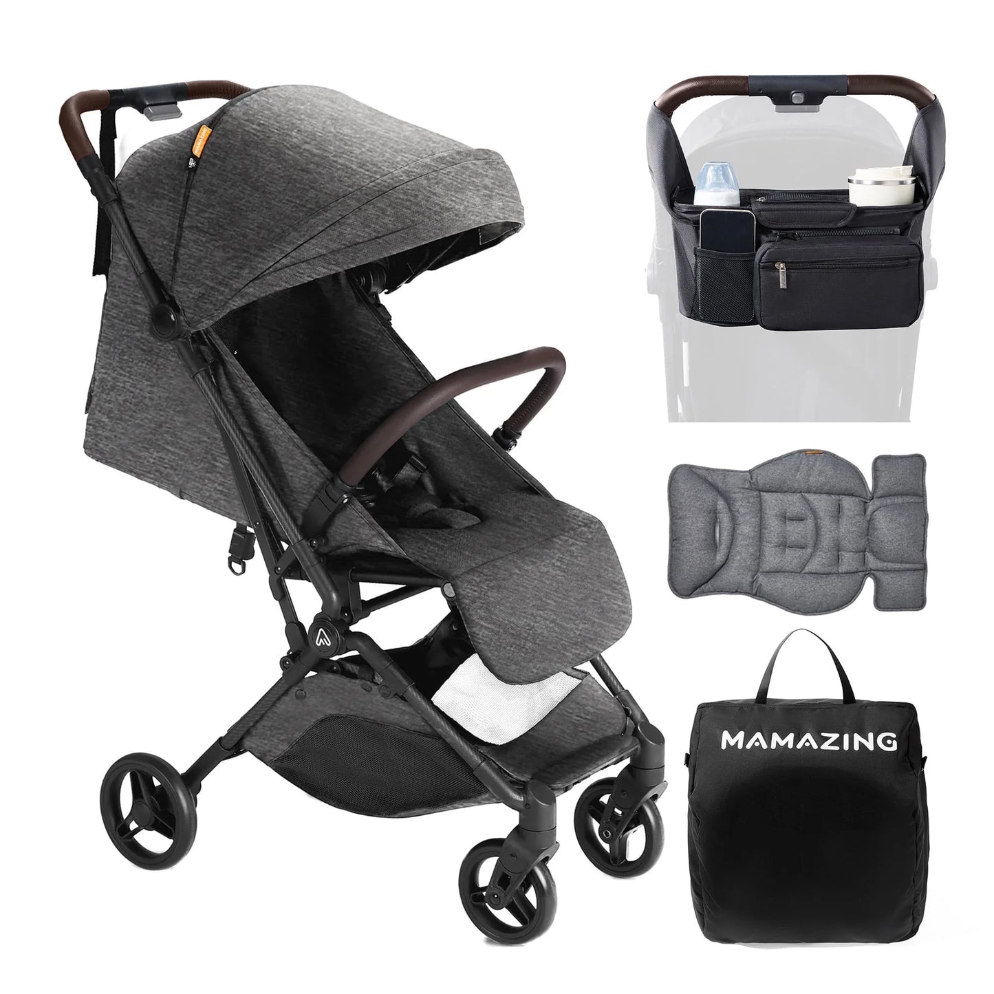 Baby Stroller 11.5 Lb Ultra Air Lightweight Foldable Carbon Fiber Travel Stroller for Toddler Infant