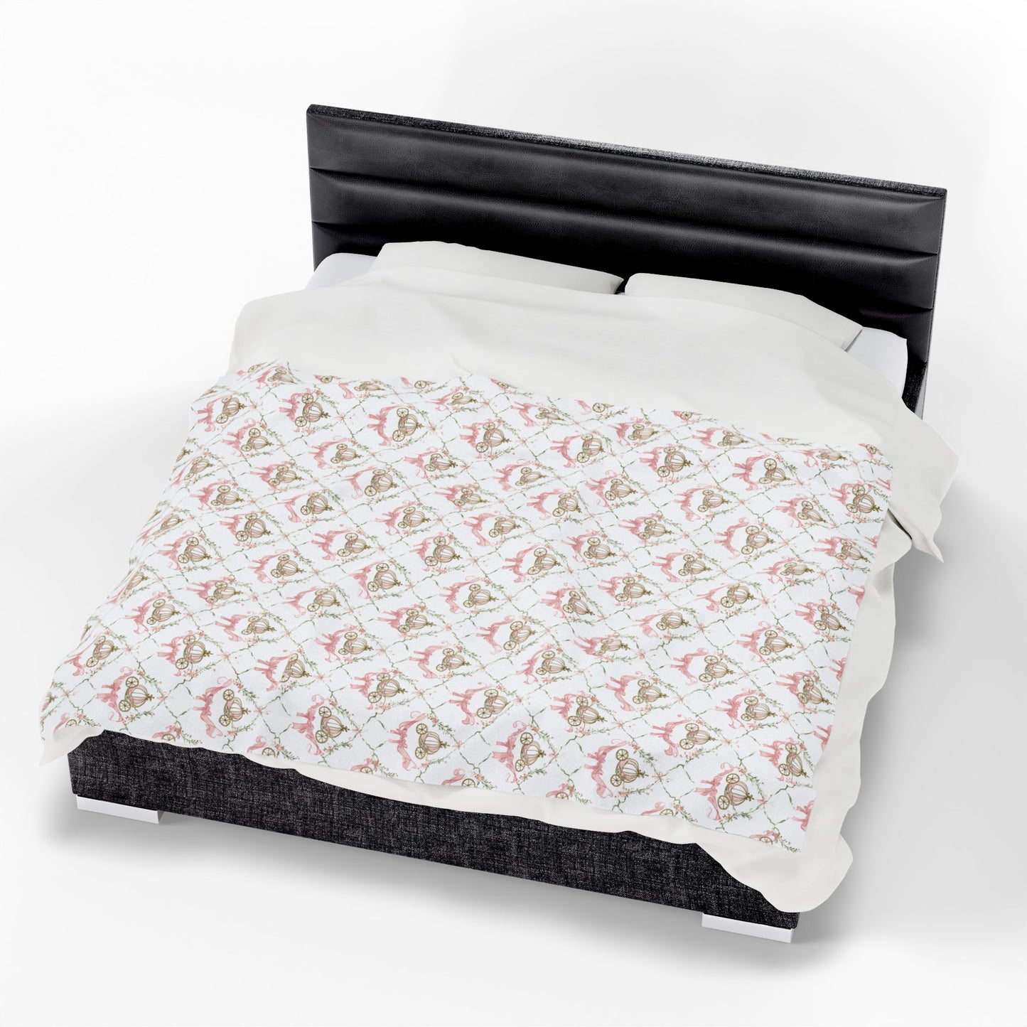 Velveteen Plush Blanket- Elegant Princess Carriages