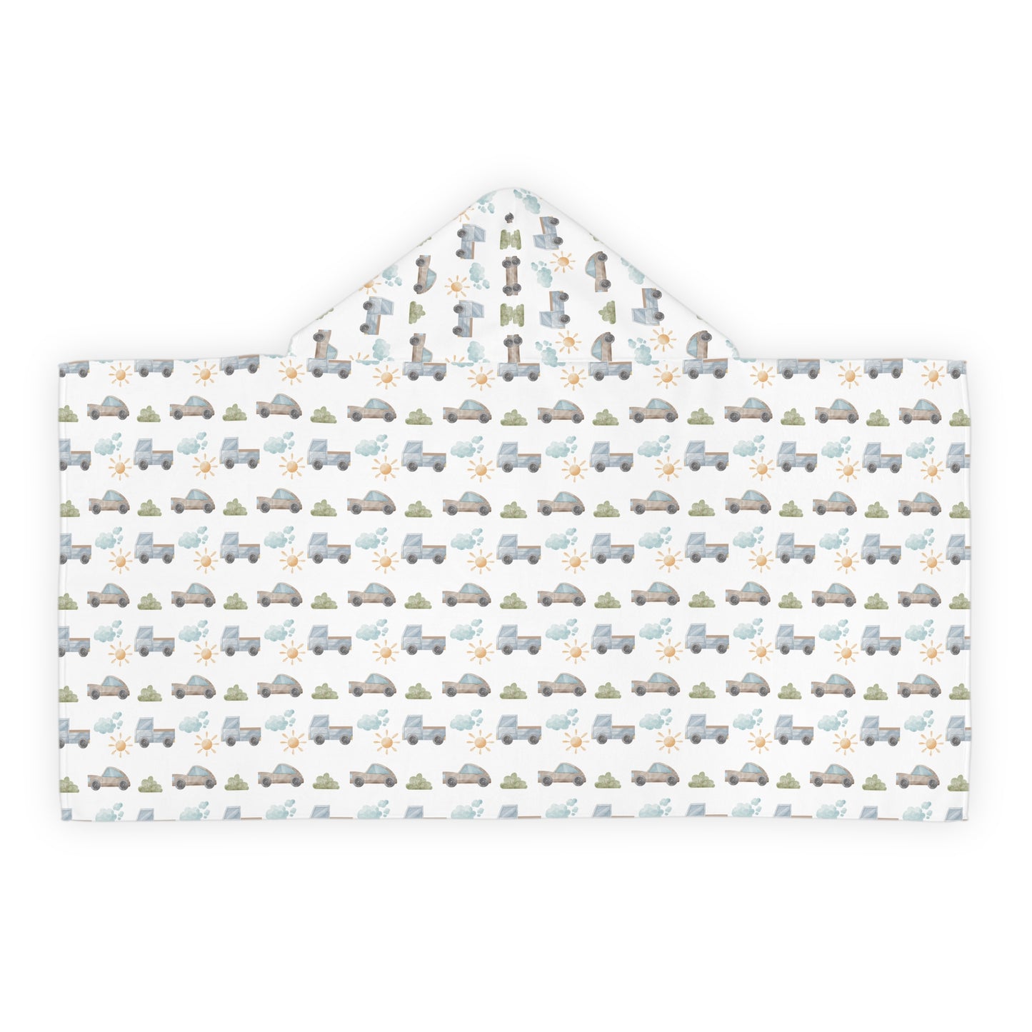 Child's Hooded Towel - Things That Go Design