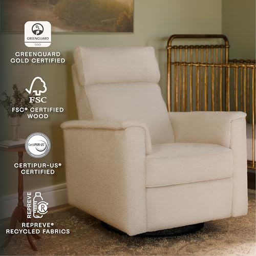 NAMESAKE Willa Plus Electric Power Recliner Chair with Headrest & USB Ports - Water & Stain Resistant Nursery Glider Rocking Chair for Nursing - GREENGUARD Gold Certified 270° Swivel Glider Recliner