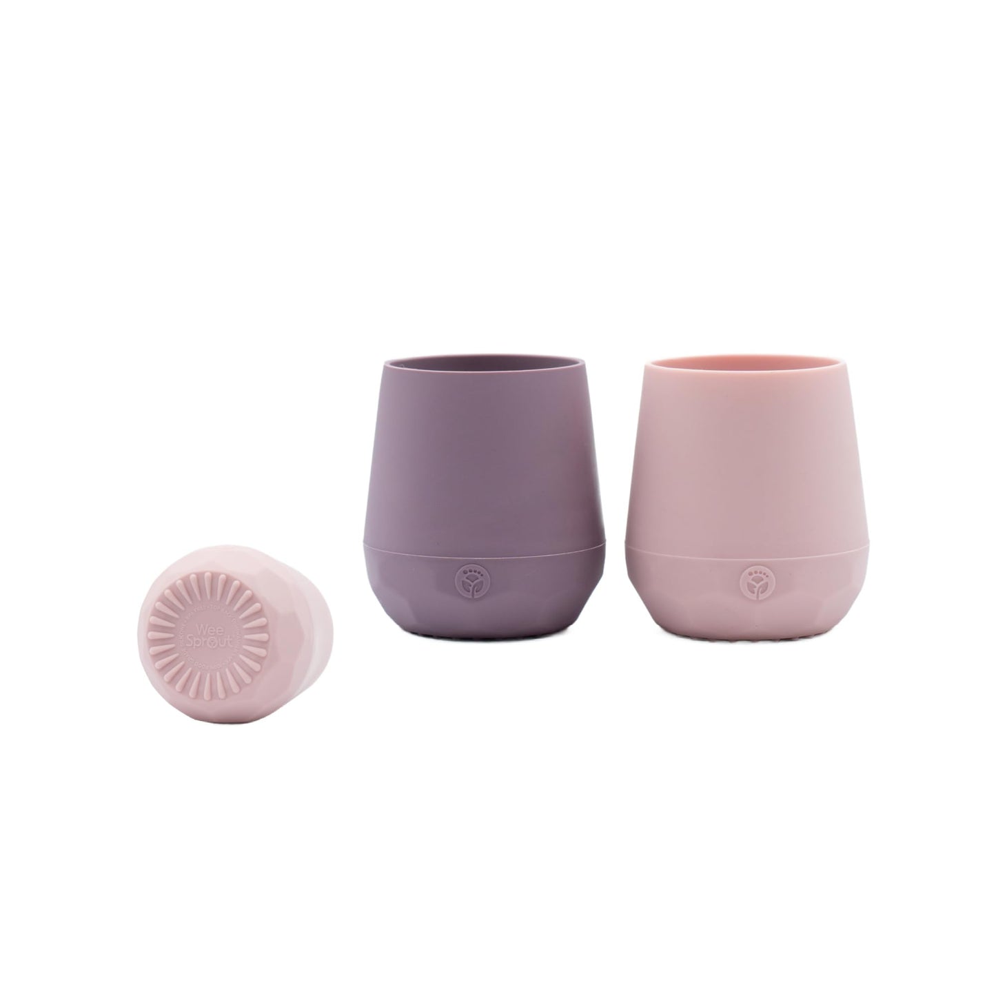 WeeSprout Silicone Baby Training Cups - Set of 2 Soft Silicone Cups - 2 oz