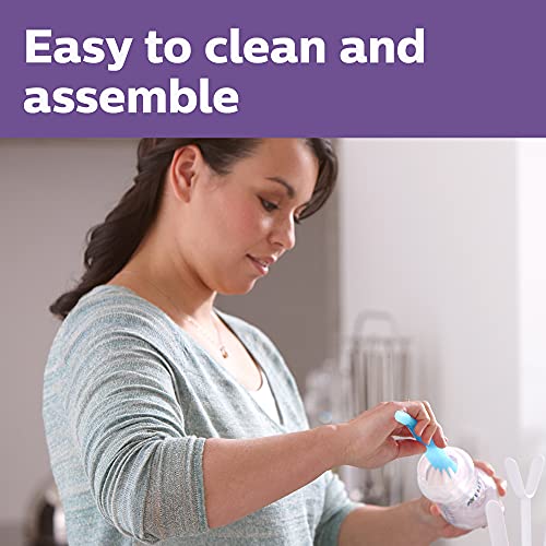 Philips Avent Natural Glass Baby Bottles with Natural Response Nipples (Slow Flow, Flow 2), 4oz, 4-Pack, SCY910/04
