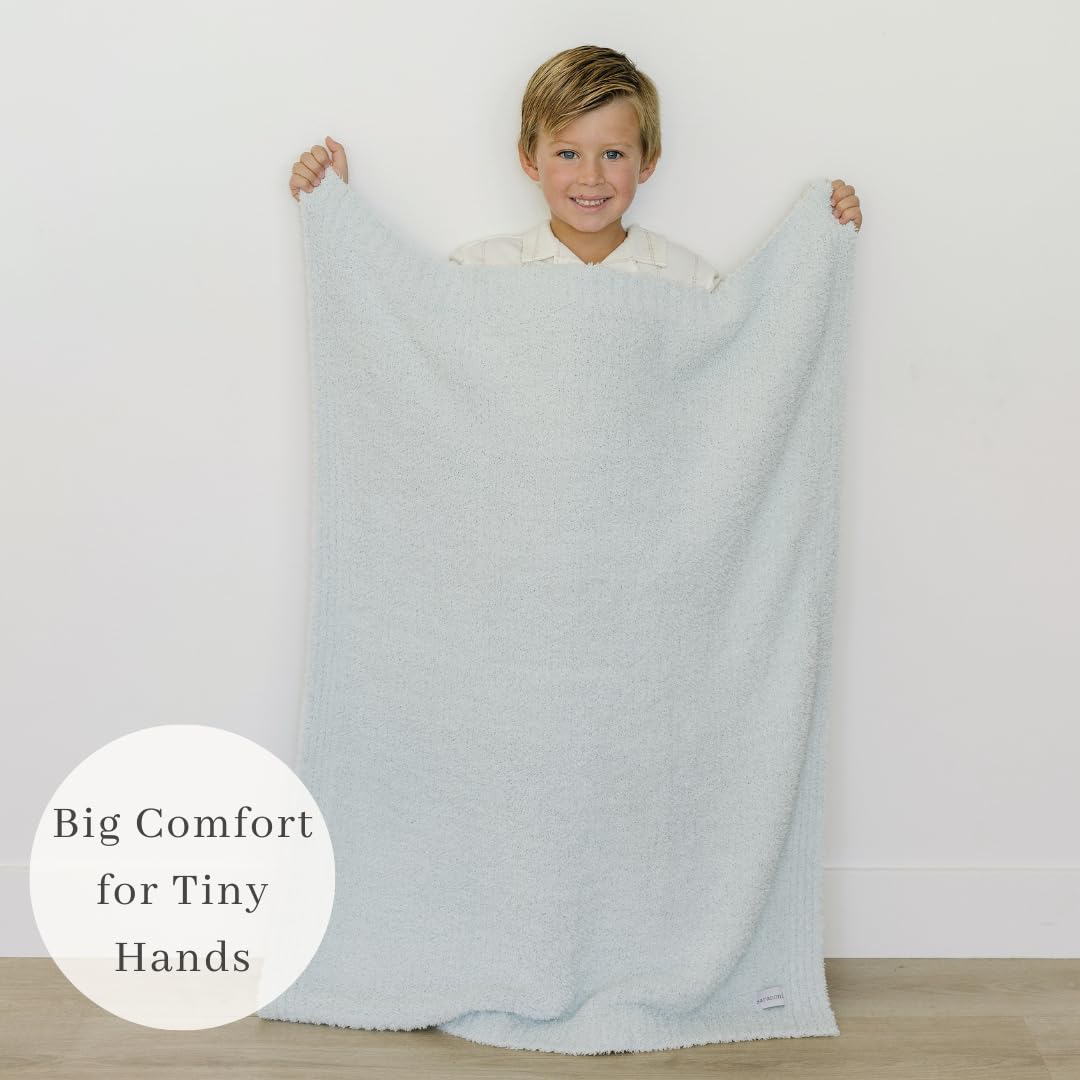 SARANONI Bamboni Luxury Baby Blanket | Plush Blanket for Infant Boys & Girls | Receiving Blanket 30” x 40” | Gray