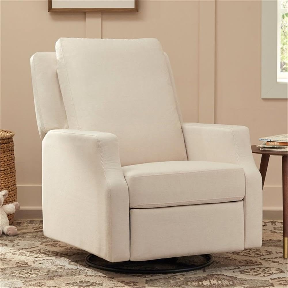 Namesake Crewe Glider Recliner Nursery Chair - GREENGUARD Gold & Certi-PUR US Certified, Ultra Cozy 360° Swivel Rocker Recliner