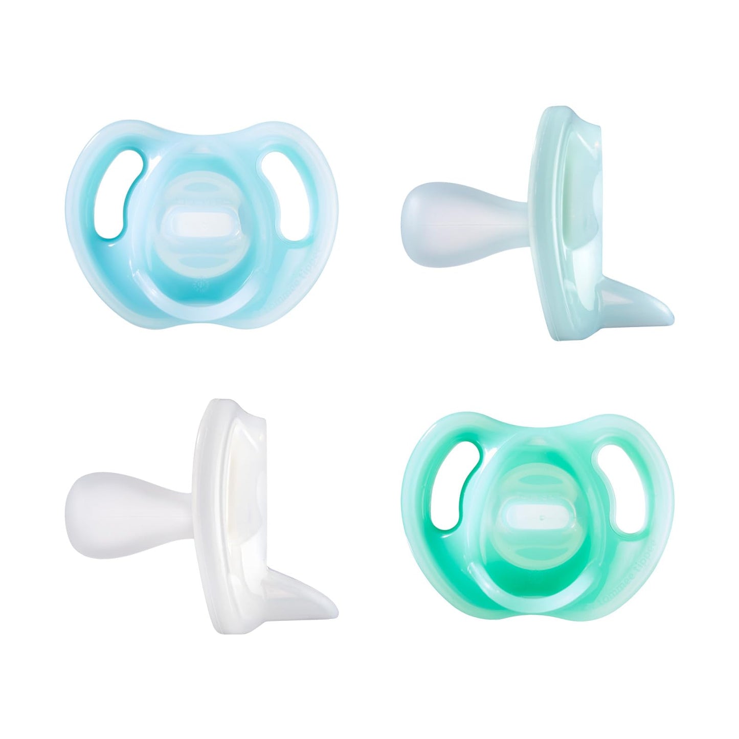 Tommee Tippee Ultra-Light Silicone Pacifier, 0-6 Months Pack of 4