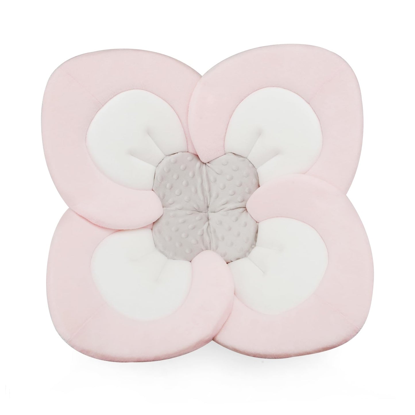 PandaEar Baby Bath Pad for Infant Newborn | Soft Flower Petals for Sink Bathtub Essentials Shower Gift (Grey)