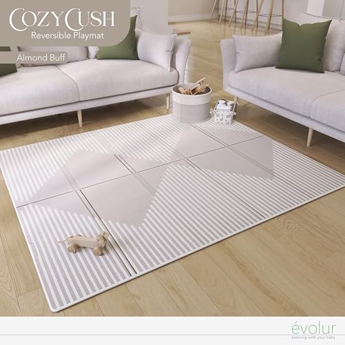 Evolur CozyCush Reversible Non-Toxic Baby Kids Playmat