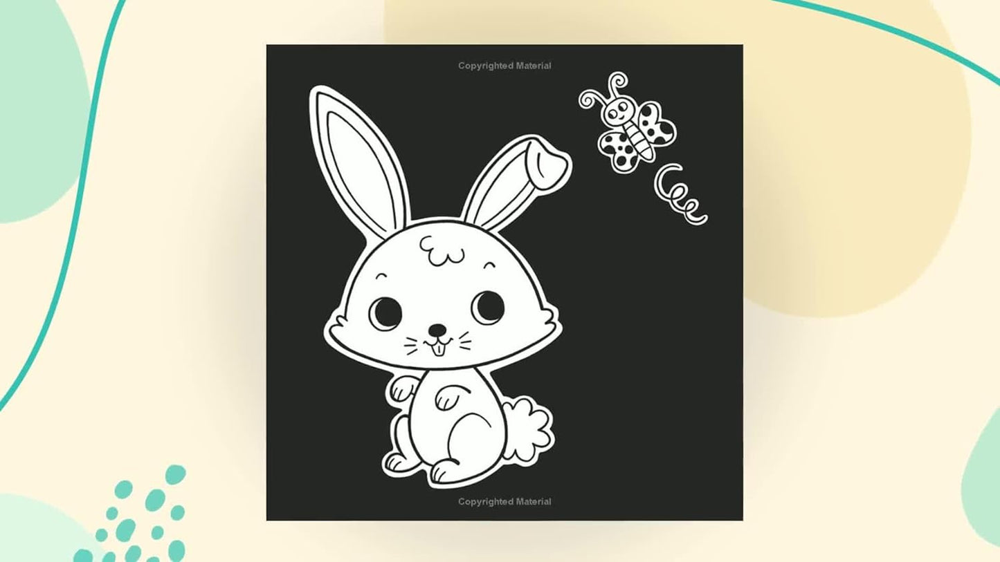 Hello, Baby Animals: A Black-and-White Board Book for Babies Visual Development (High-Contrast Books)