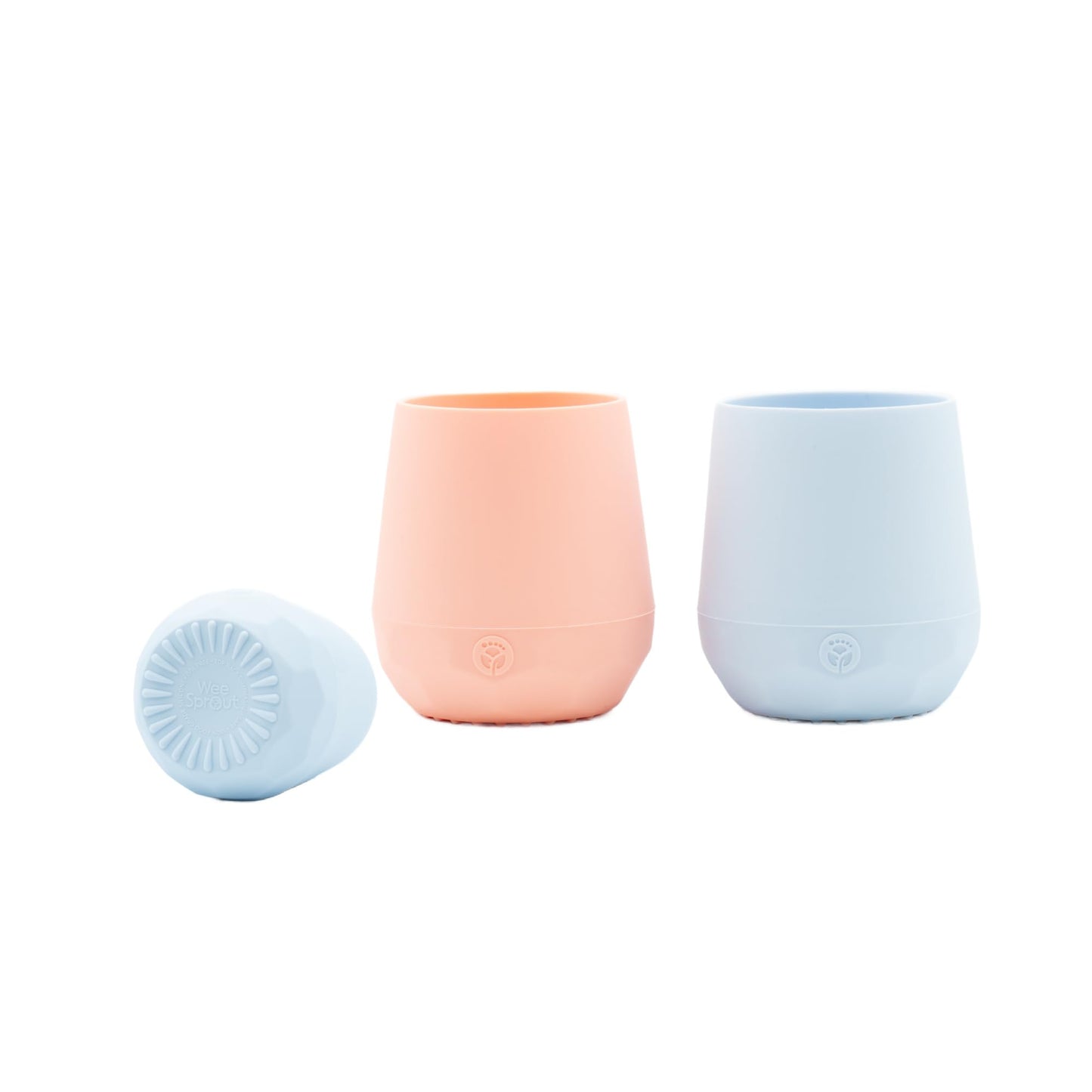 WeeSprout Silicone Baby Training Cups - Set of 2 Soft Silicone Cups - 2 oz