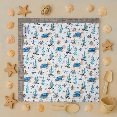 Organic Cotton Muslin Baby Blanket for Boys and Girls