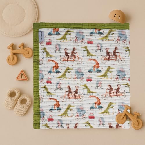 Organic Cotton Muslin Baby Blanket for Boys and Girls