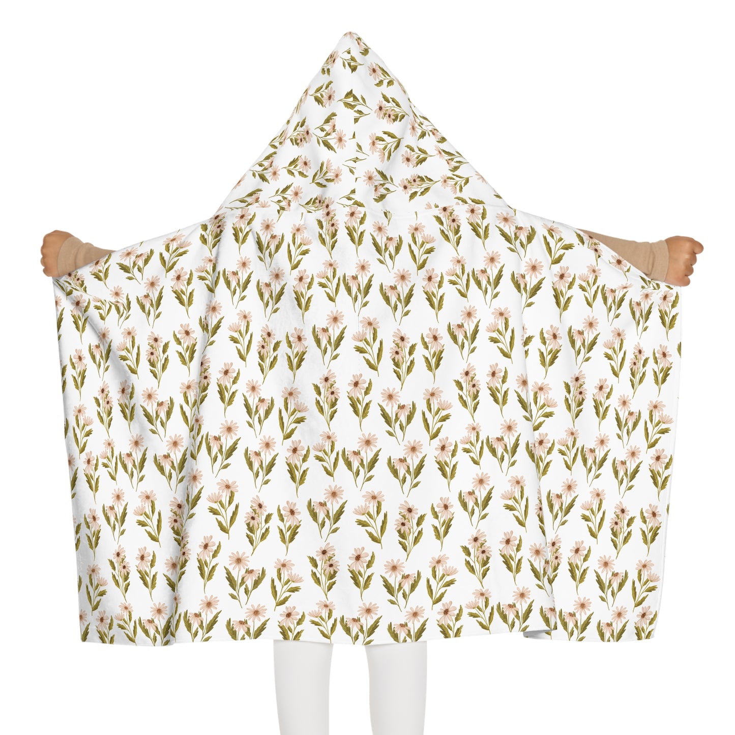 Kid's Hooded Towel Neutral Daisy