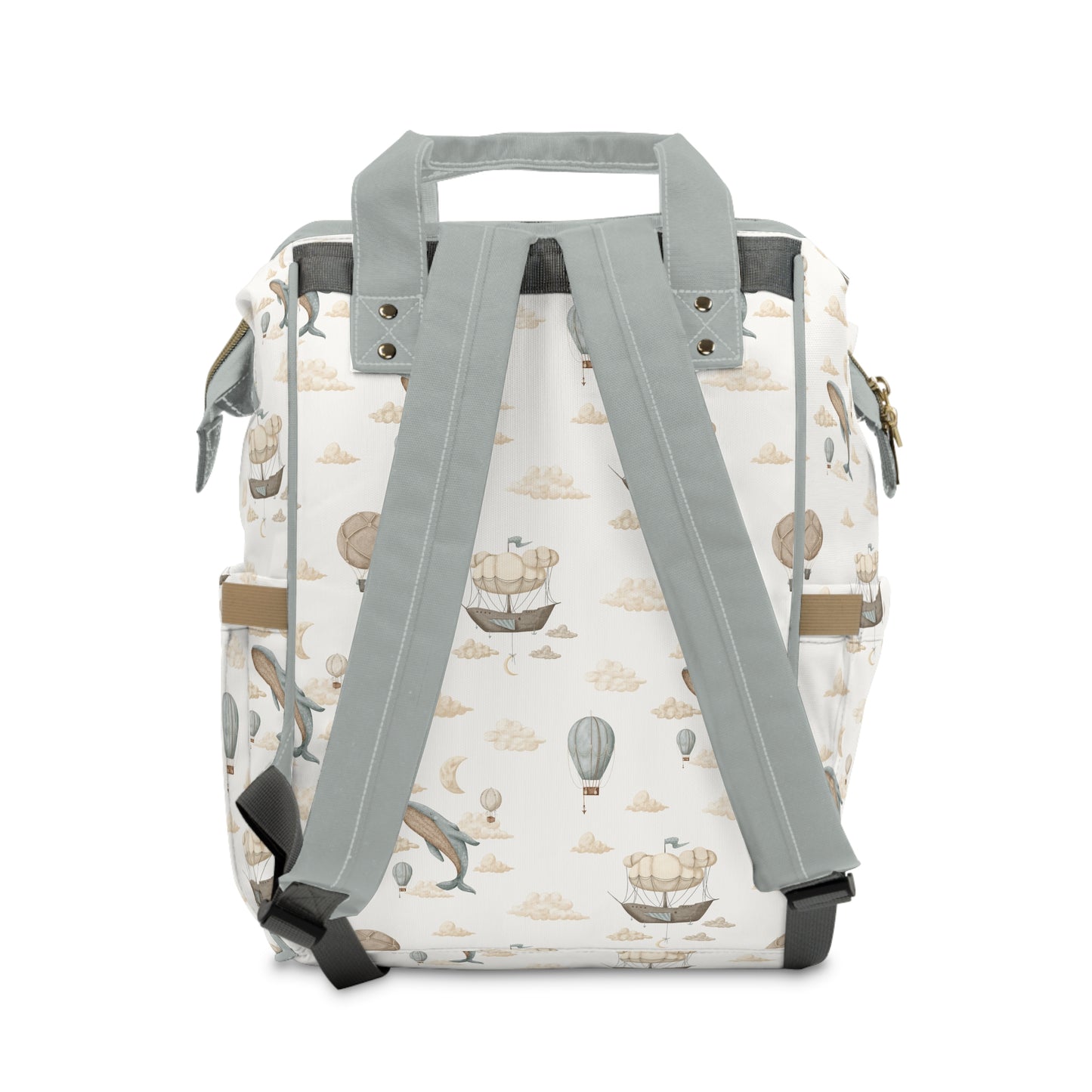 Diaper Backpack-Watercolor Whale Balloons - All The Things Baby