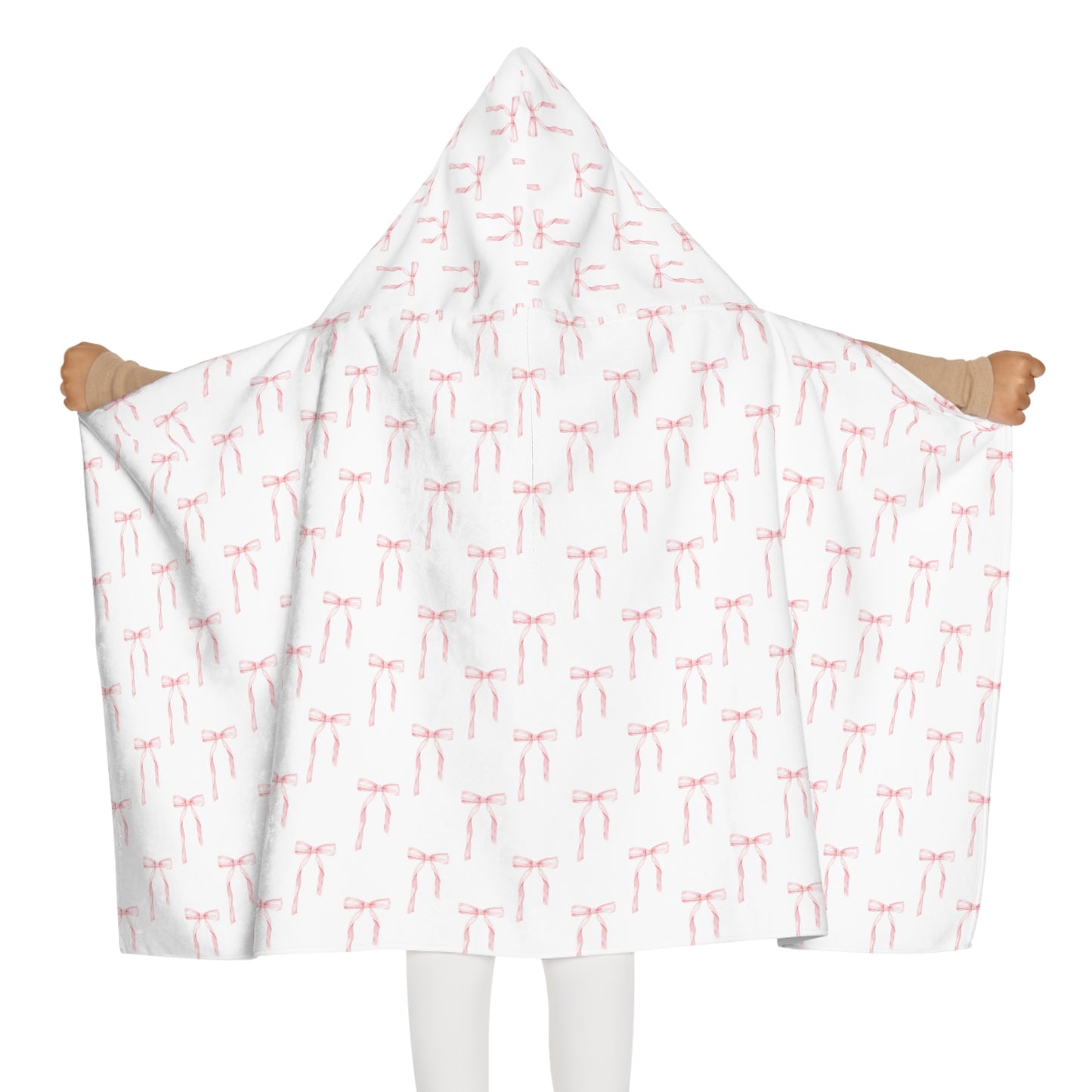 Child Hooded Towel- Pink Bows