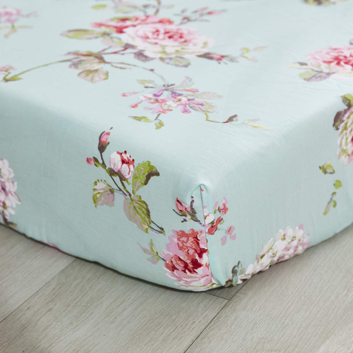 French Country Crib Bedding Set for Girls | 3 Piece Floral Nursery Set | Ruffled Baby Comforter, Crib Sheet, Crib Bed Skirt Included