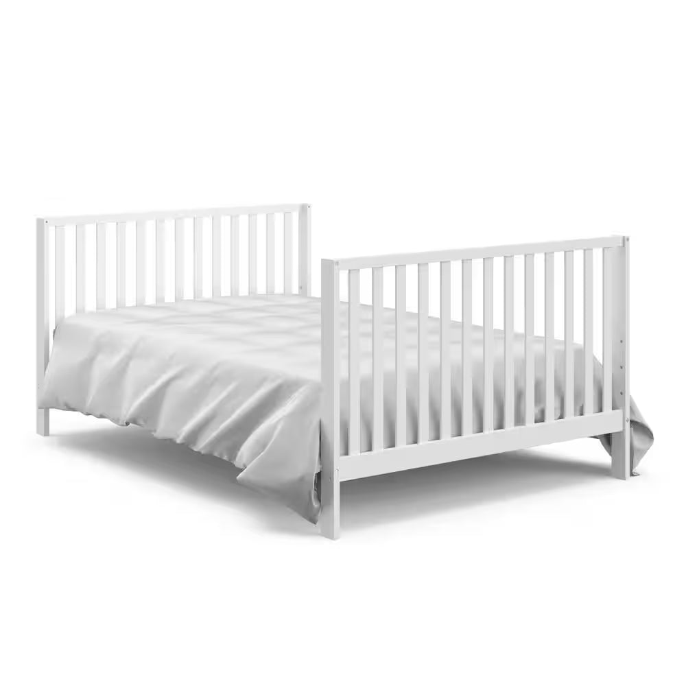 Orchard 5-In-1 Convertible Canopy Crib-White/Driftwood