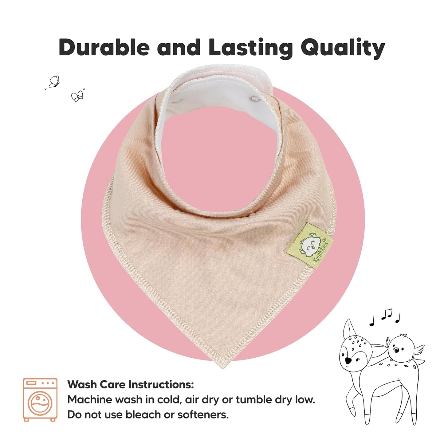 8-Pack Organic Baby Bandana Bibs for Girls