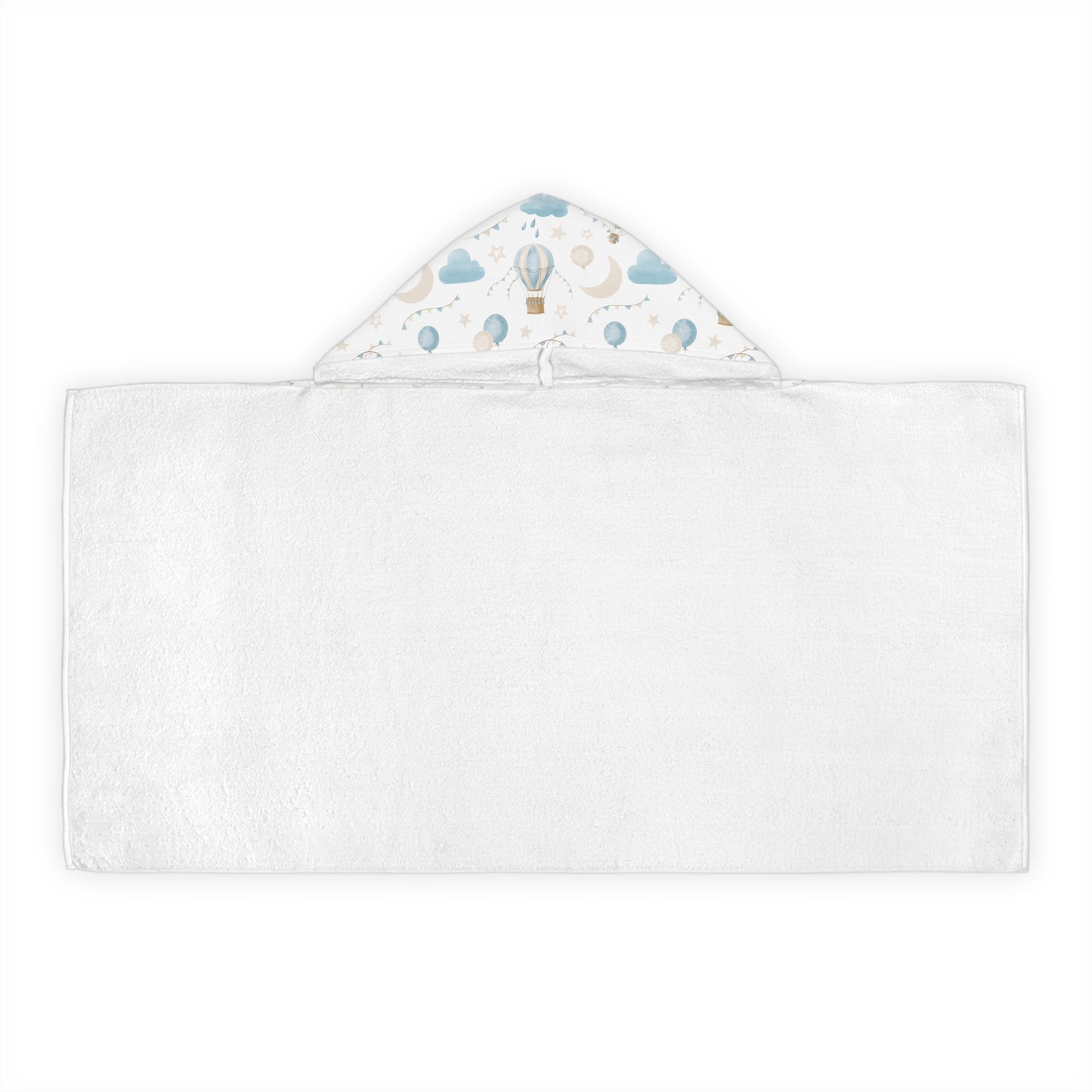 Child Hooded Towel - Blue Air Balloons