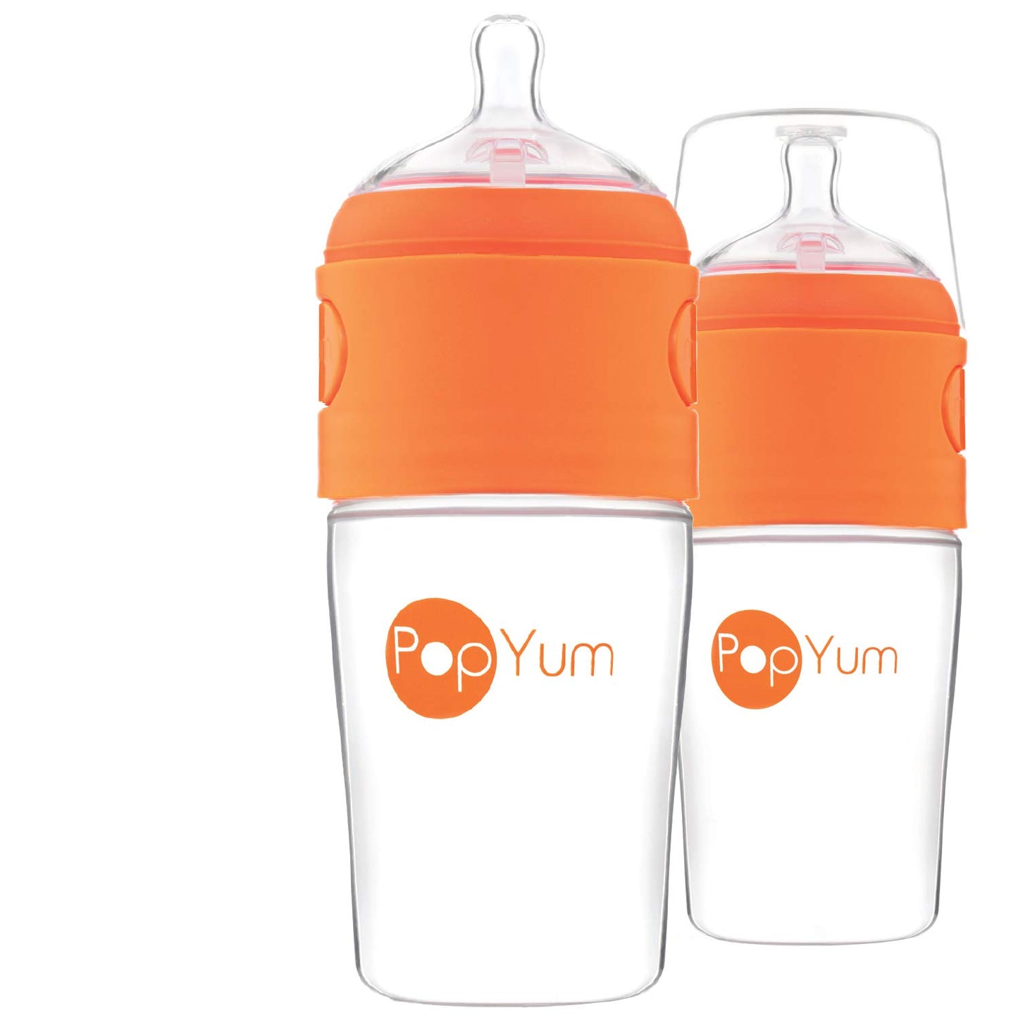 PopYum Orange Formula Making Baby Bottle Starter Set, 4-Pack