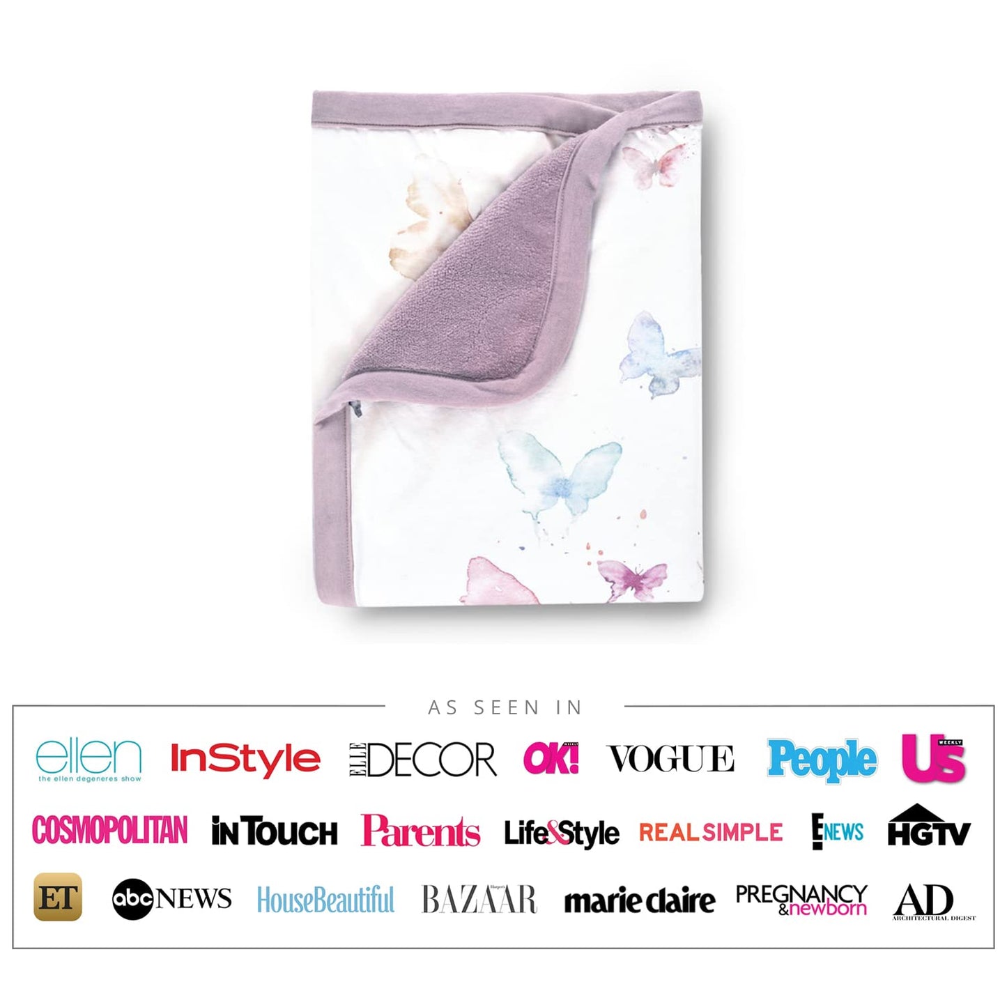 Oilo Baby Blanket, Luxury Soft Plush Backing & 100% Turkish Cotton Jersey Print