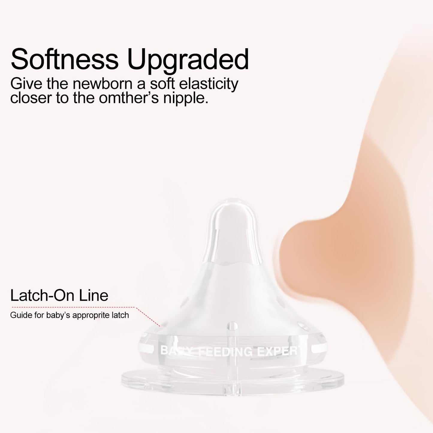 Glass Nurturing Baby Bottle Gentle & Extra Slow Flow, Newborn Breastfeeding Bottle with Anti Colic Nipple for 0 Months Babies, Includes SS Nipples(3Oz, 2 Packs)