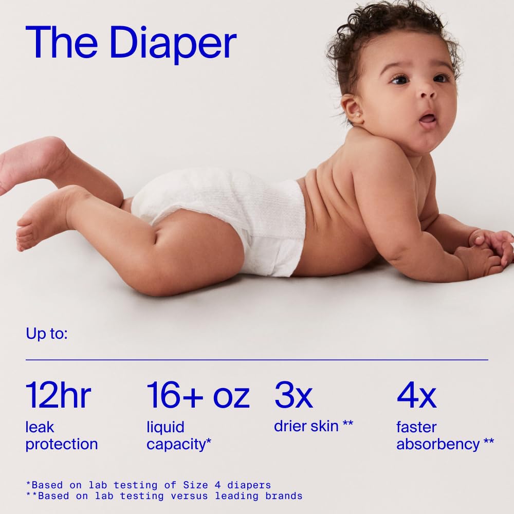 Coterie Baby Wipes + Diapers Kit Hypoallergenic for Sensitive Skin