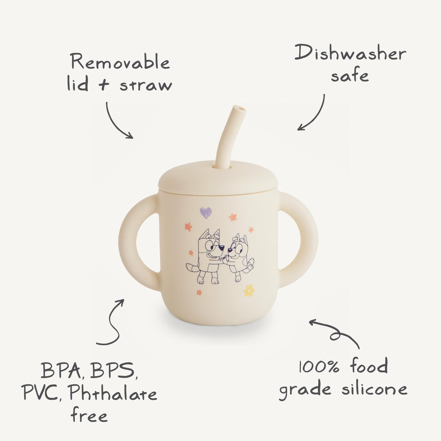 mushie 100% Silicone Training Cup & Straw for Toddlers | 6 Months+ (Whales)