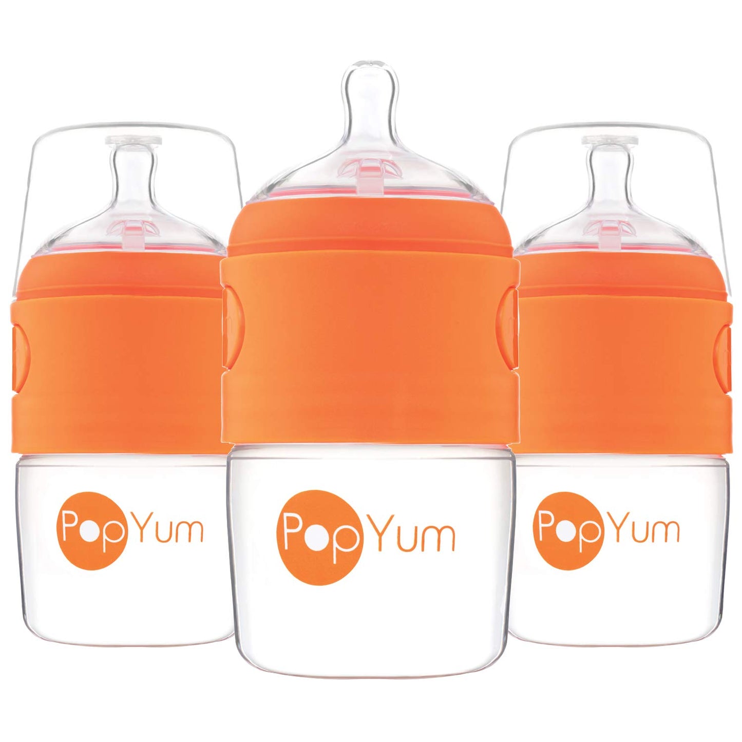 PopYum Orange Formula Making Baby Bottle Starter Set, 4-Pack