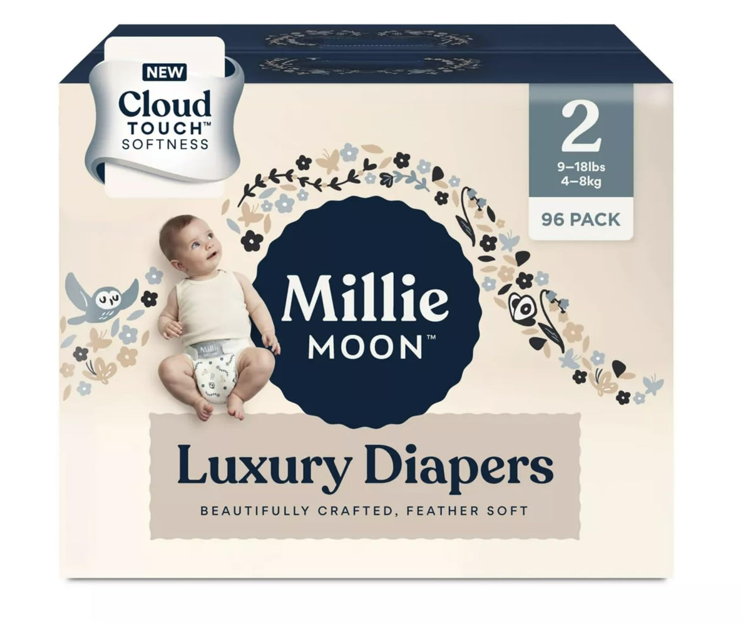 Diapers Sizes 1-6 Luxury Diapers COUCHES DE Luxe (Choose Size) (Size 4-72 Diapers (22lbs-33lbs))