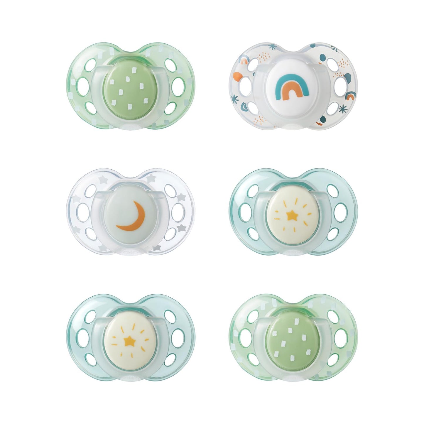 Tommee Tippee Night Time Pacifier, 6-18 Months, BPA-Free Binkies, Glow in The Dark Technology