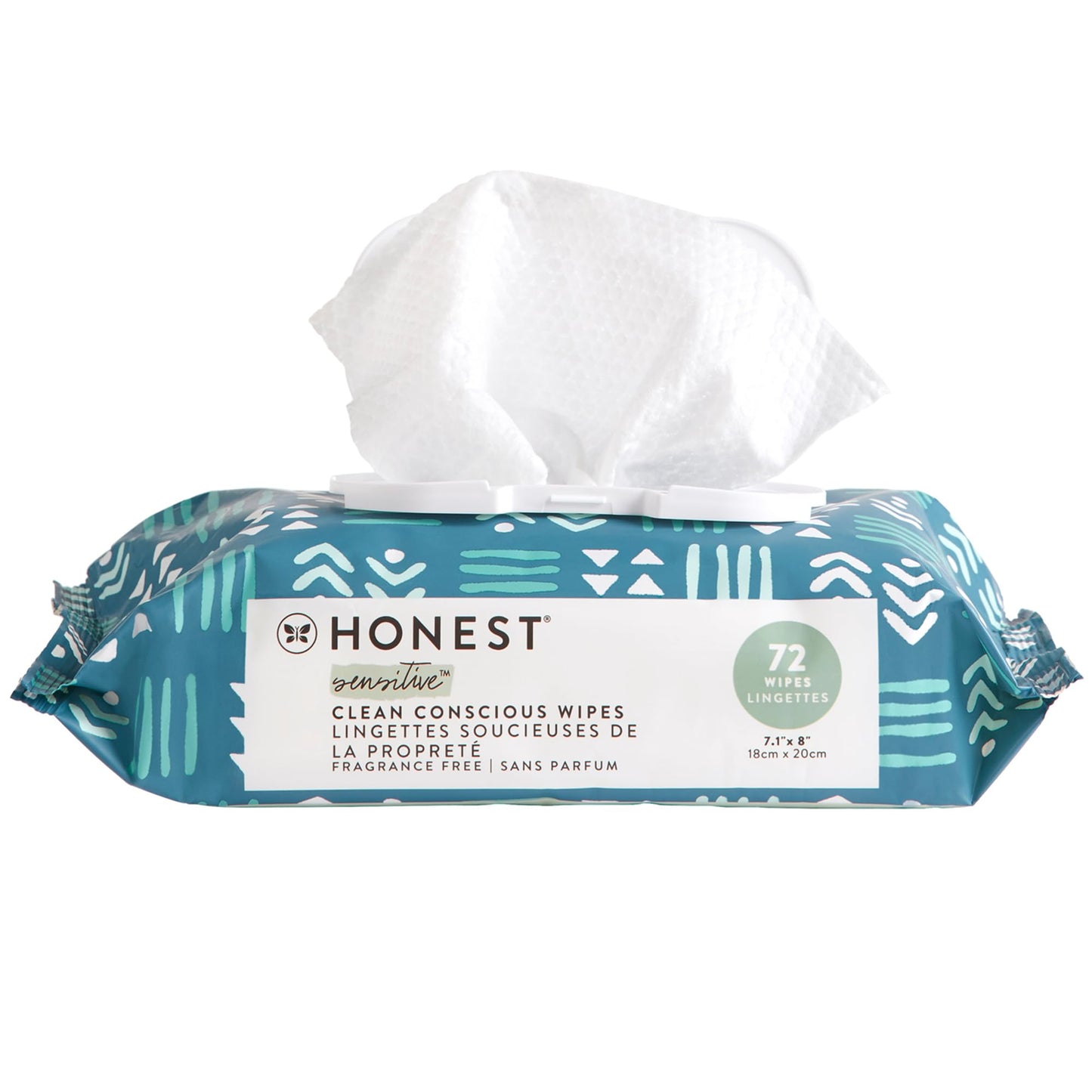 The Honest Company Clean Conscious Multi-Use Wipes | Hypoallergenic + Unscented for Sensitive Skin | Over 99% Water, Compostable, Plant Based, Baby Wipes | Pattern Play, 720 Count