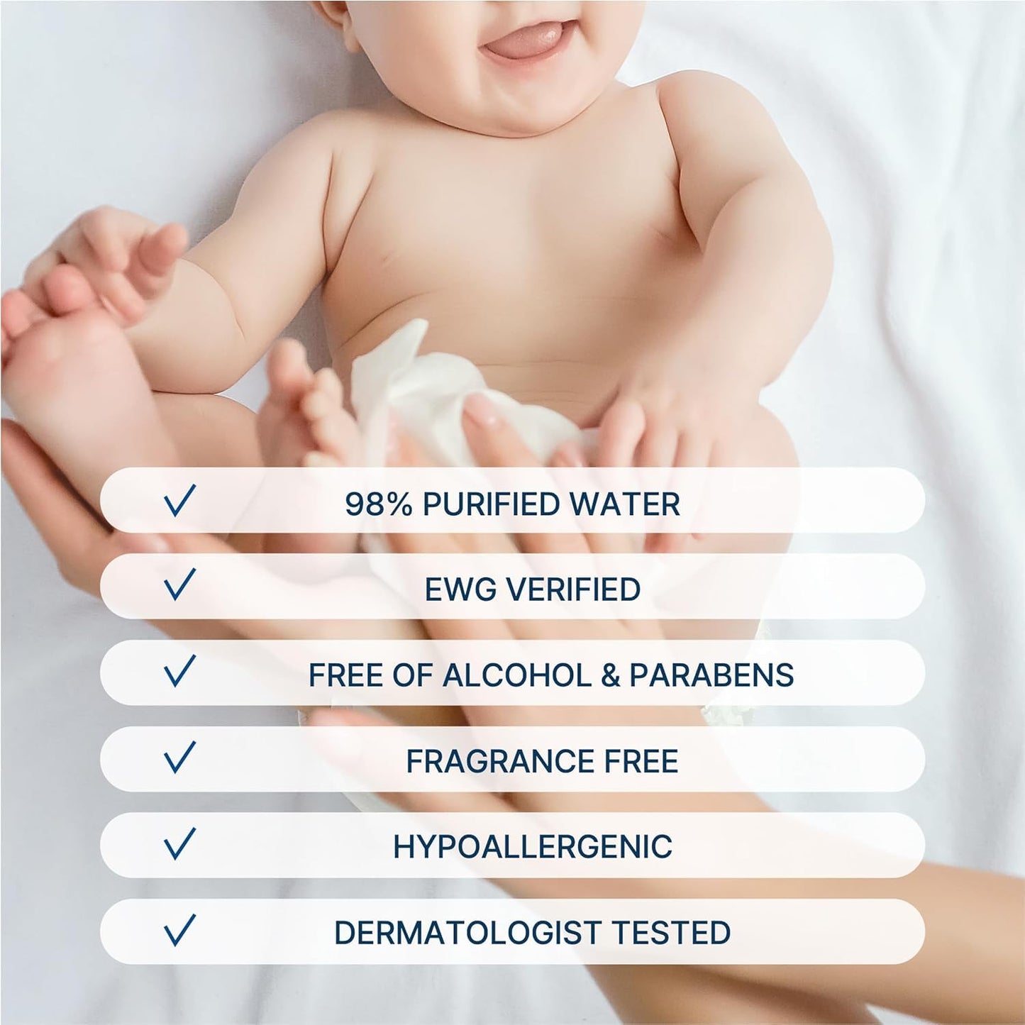 BEBESUP- Korea’s #1 Signature Baby Wipes - Hypoallergenic Water-based Unscented Alcohol-Free Ultra-Thick Super Seed Extracts Organic Plant-Based for sensitive skin Flip-Top 560 Count (8 Packs)