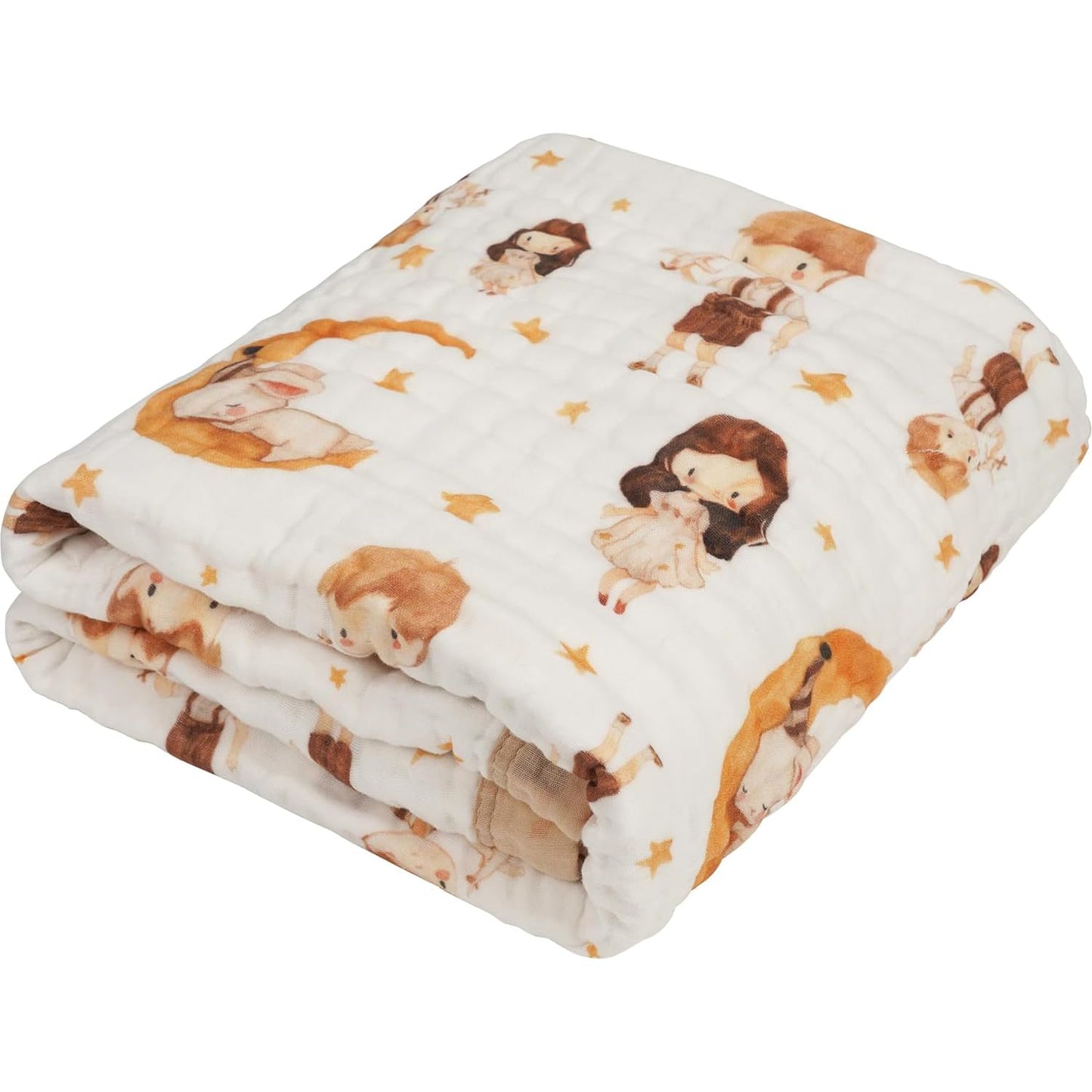 Organic Cotton Muslin Baby Blanket for Boys and Girls