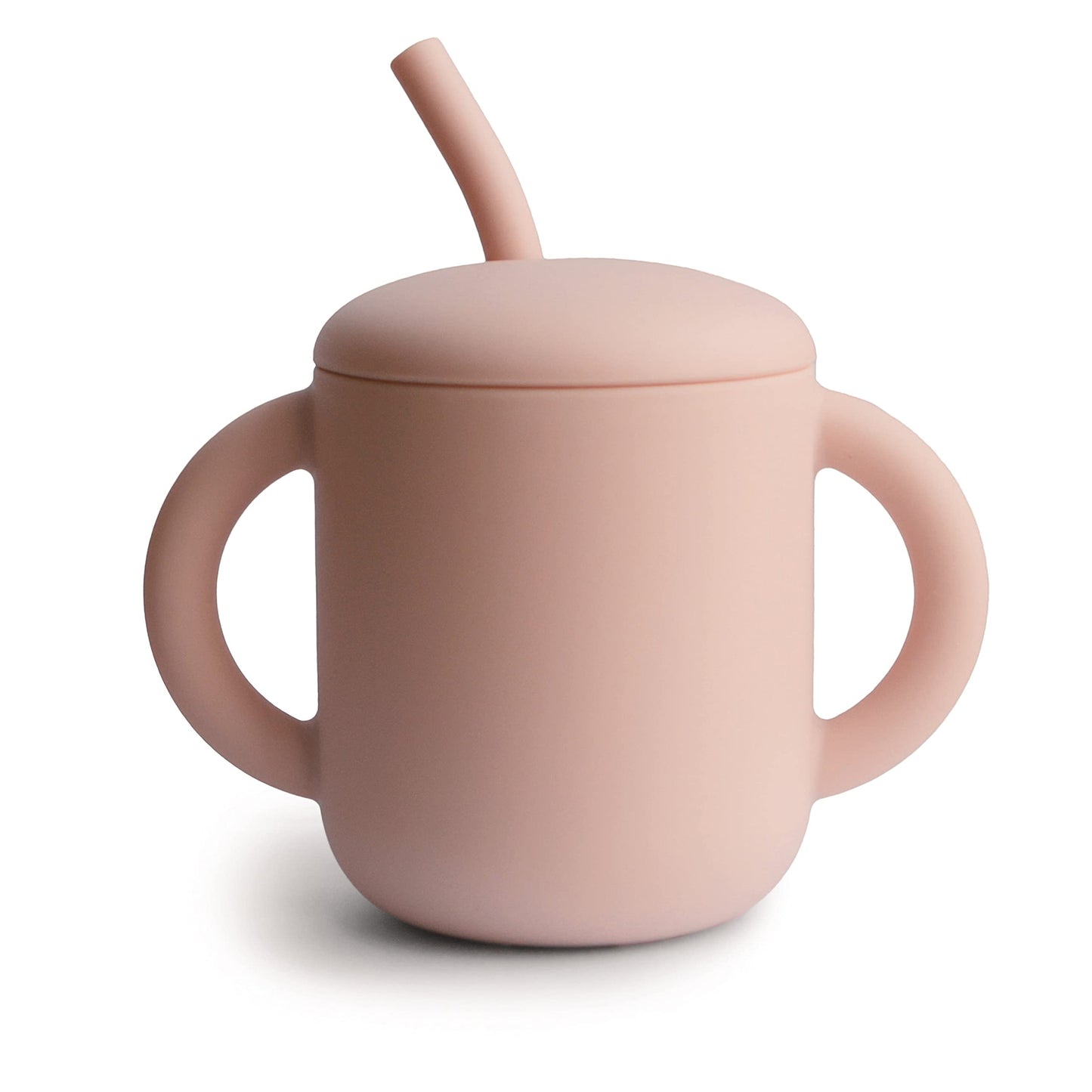 mushie 100% Silicone Training Cup & Straw for Toddlers | 6 Months+ (Whales)