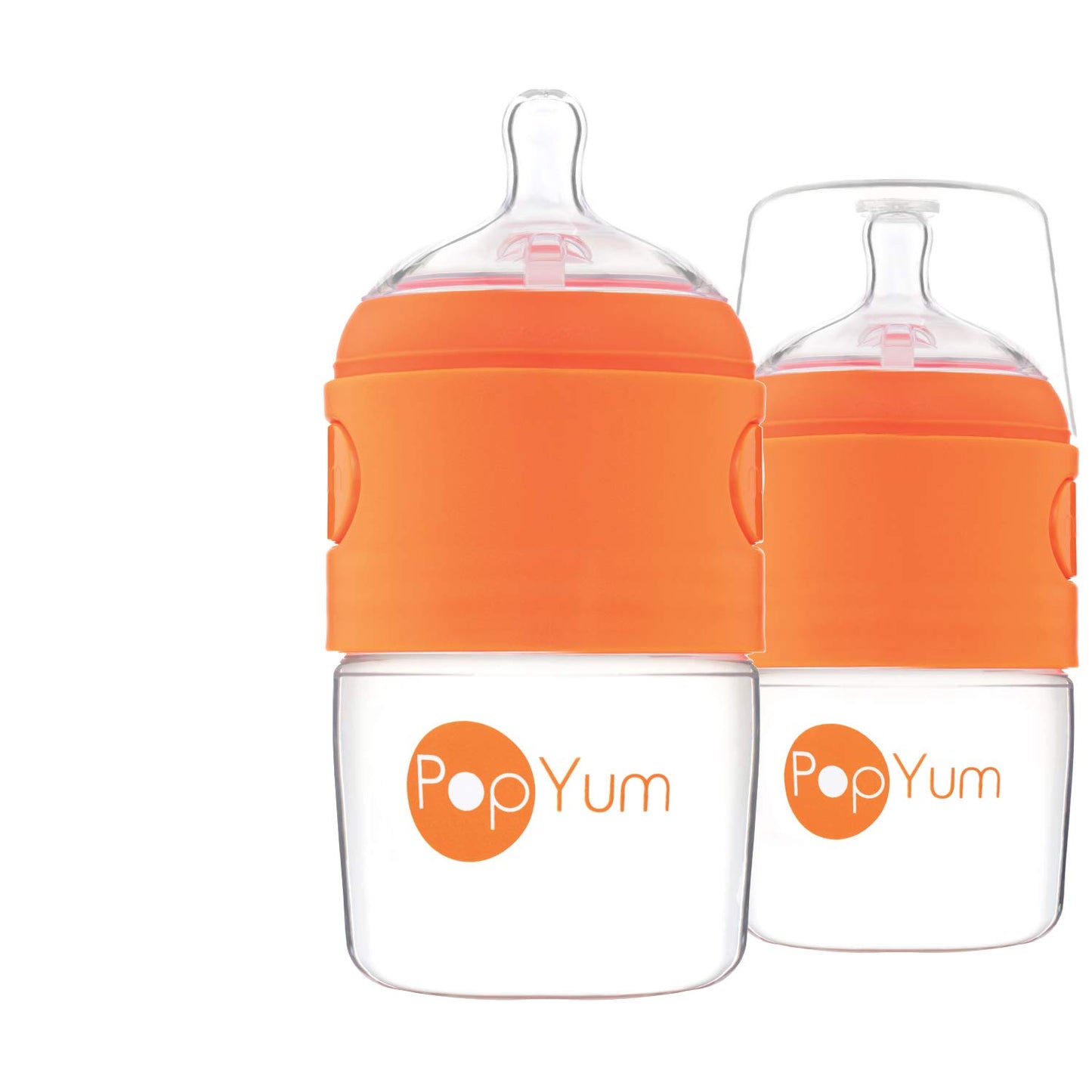 PopYum Orange Formula Making Baby Bottle Starter Set, 4-Pack