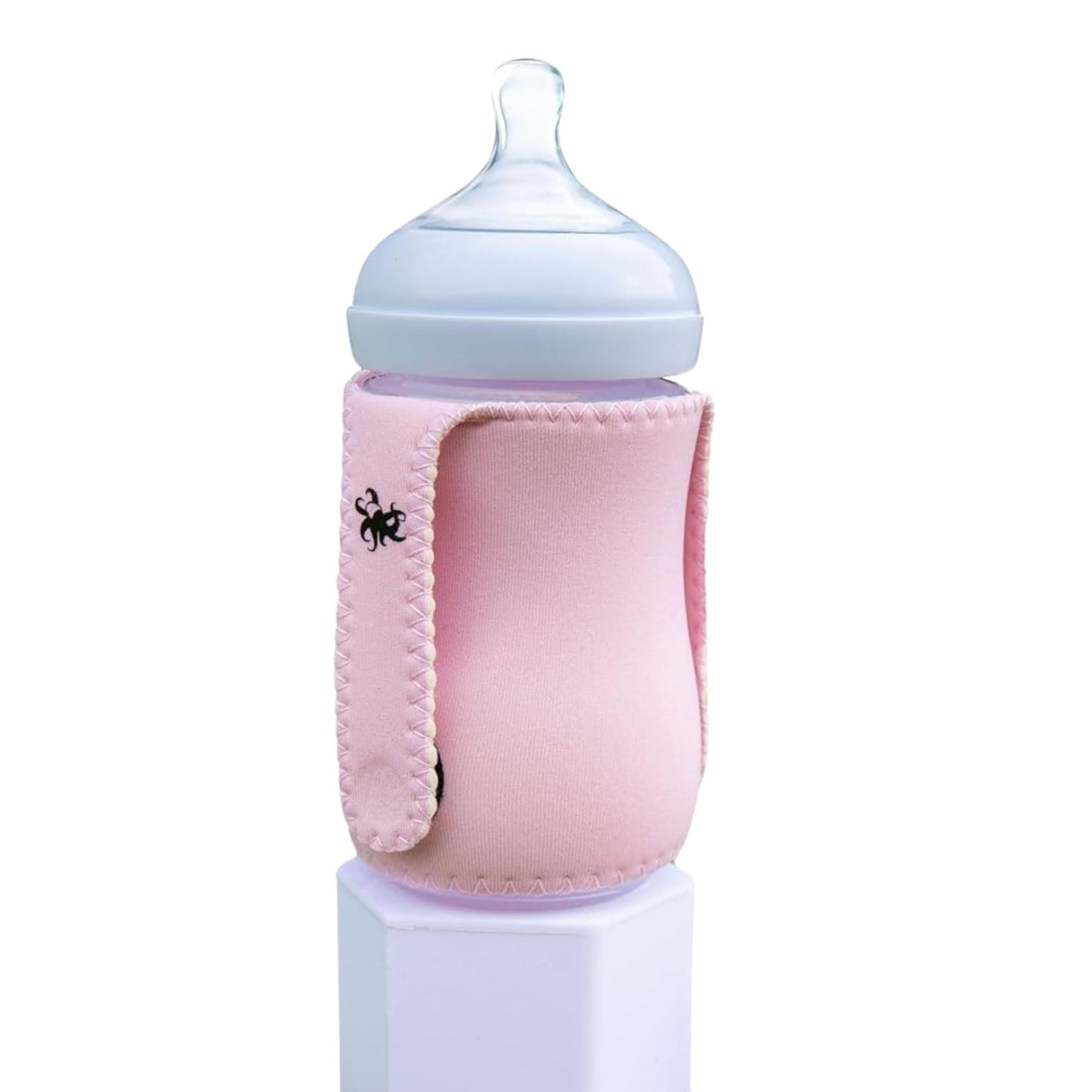Baby Bottle Sleeve for Self-Feeding - BPA-Free, Adjustable Velcro Fit - Machine Washable