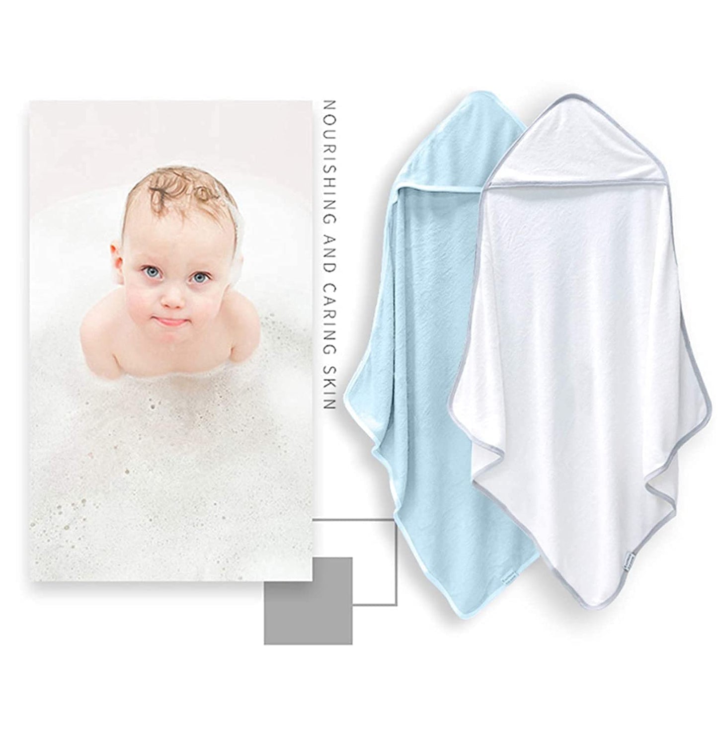 2 Pack Baby Bath Towel - Rayon Made from Bamboo