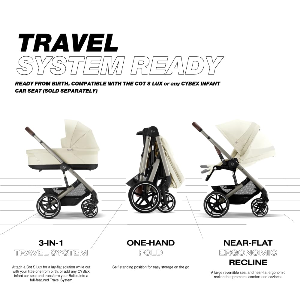 Cybex Balios S Lux Toddler and Baby Stroller with Reversible Seat