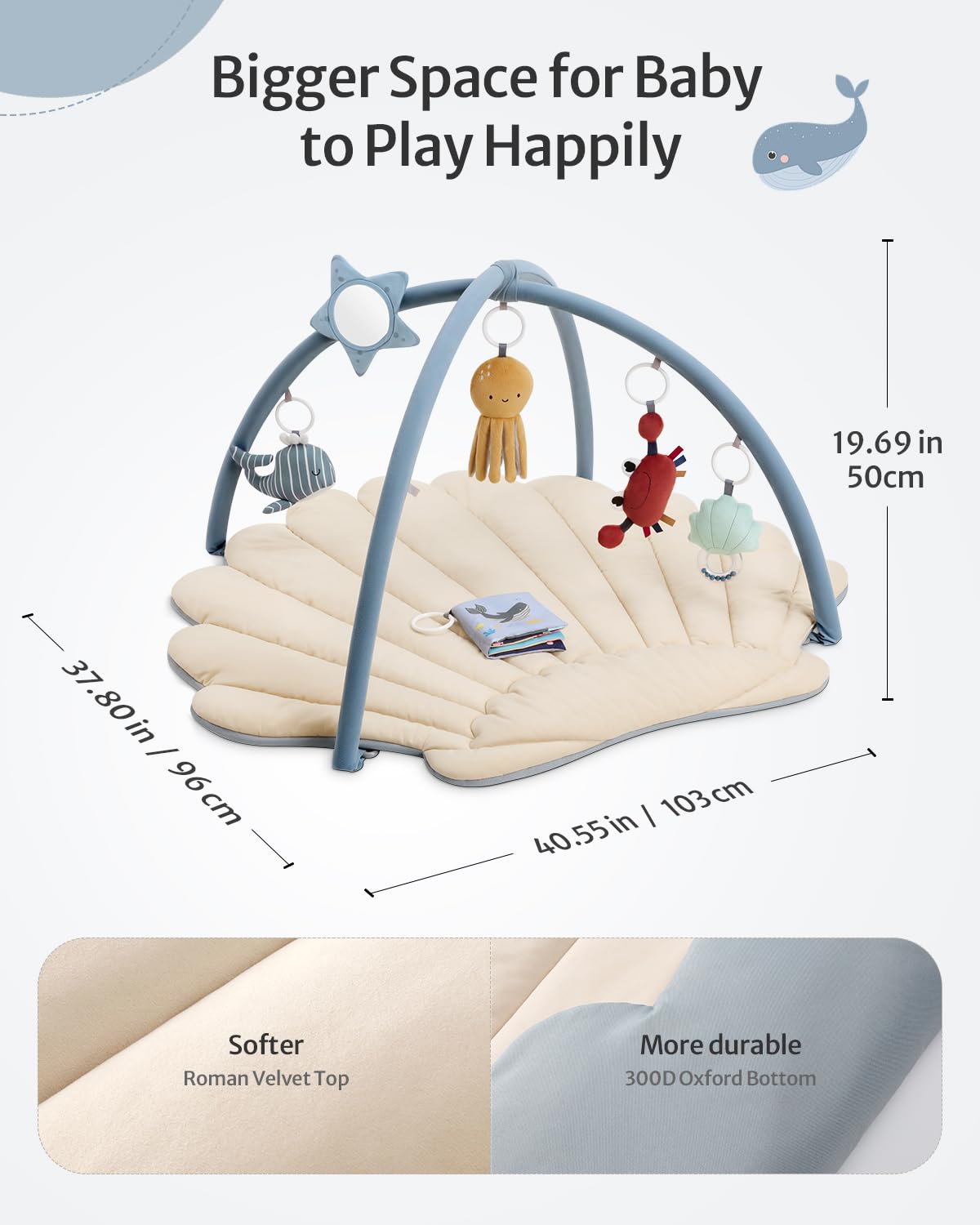 Blissful Diary Shell Baby Play Gym Mat