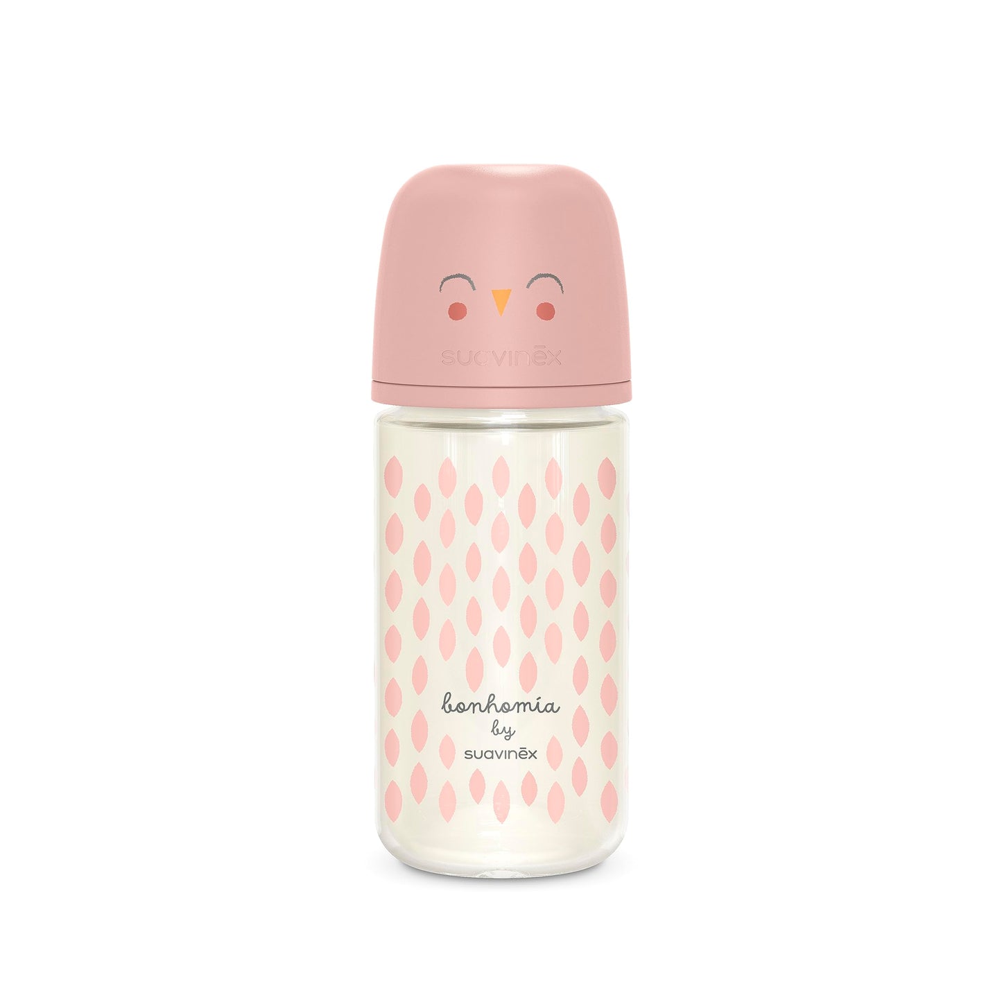 Suavinex Bonhomia Glass Baby Bottle with SX PRO Silicone Nipple, Anti Colic Baby Bottles, Baby Bottles for Breastfed Babies, Medium Flow, 3mo, 8oz, Mint