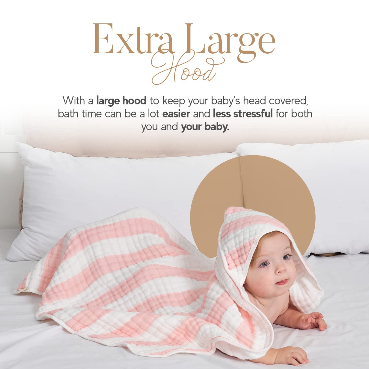 Muslin Hooded Baby Towel 4 Pack