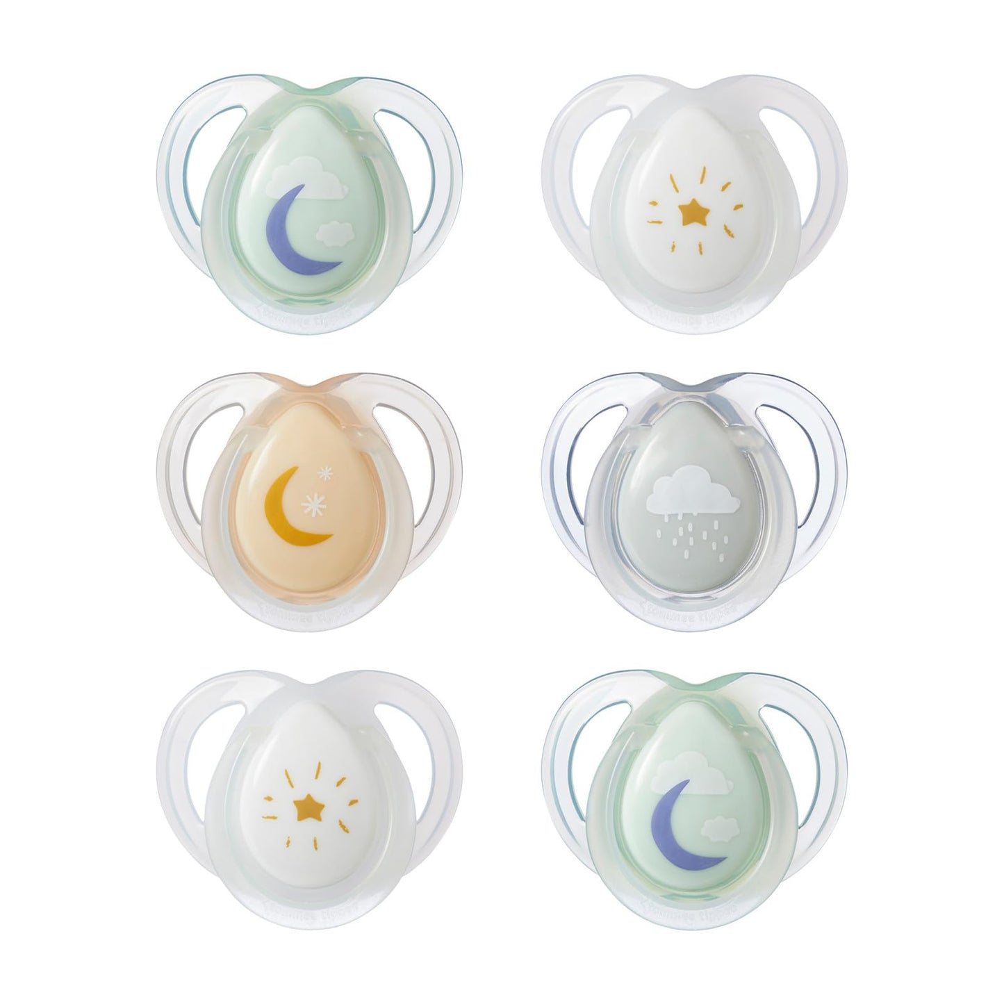 Tommee Tippee Night Time Pacifier, 6-18 Months, BPA-Free Binkies, Glow in The Dark Technology